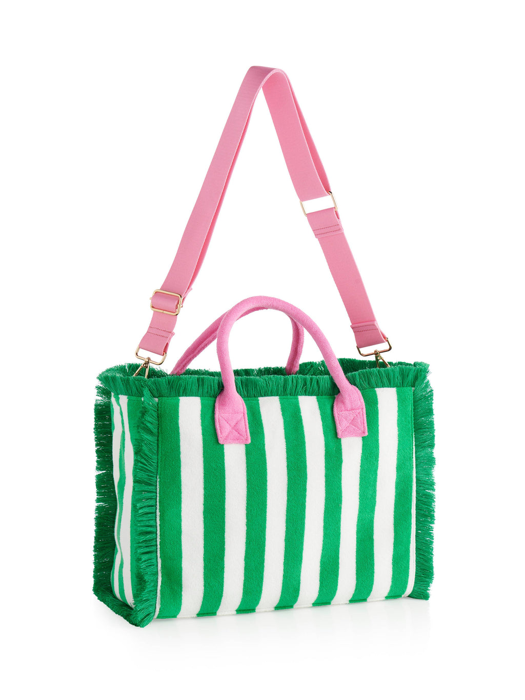 Shiraleah - CABANA STRIPE TOTE: GREEN