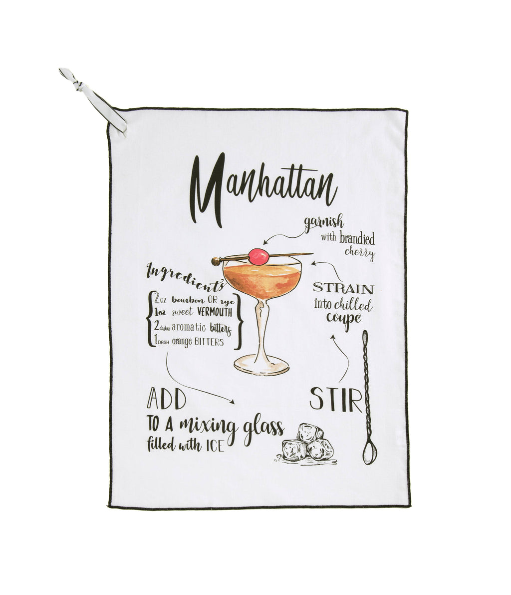 Shiraleah - "MANHATTAN" TEA TOWEL, WHITE
