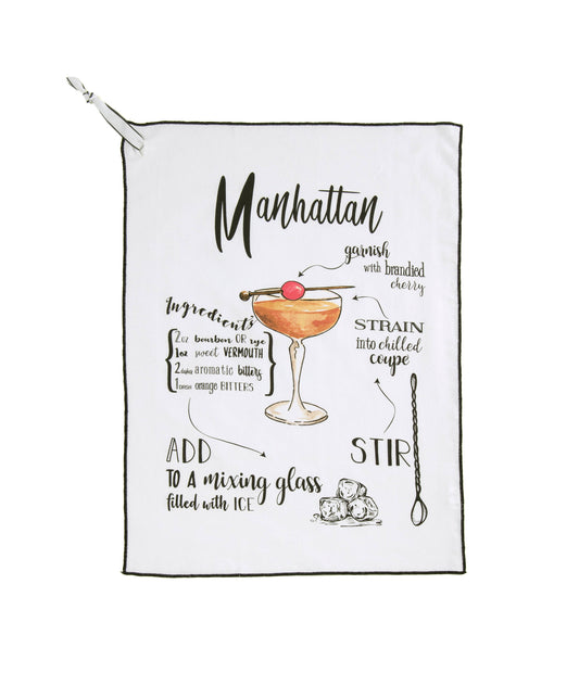 Shiraleah - "MANHATTAN" TEA TOWEL, WHITE