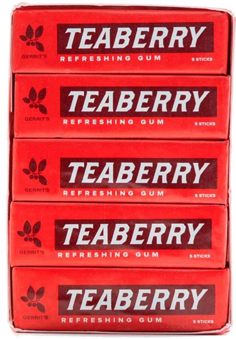O'Shea's Candies Sweet Shop - Nostalgic Chewing Gum 🎙️ “TEABERRY” Retro Packaging 20ct