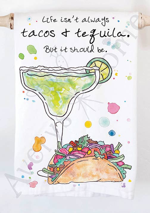 Avery's Home - Tacos & Tequila Funny Gift Kitchen Dish Towel