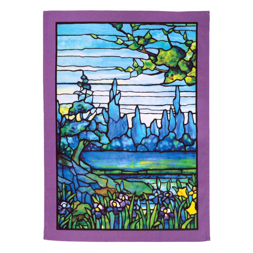 Modgy - Modgy Cotton Tea Towel-Louis C. Tiffany Iris Landscape