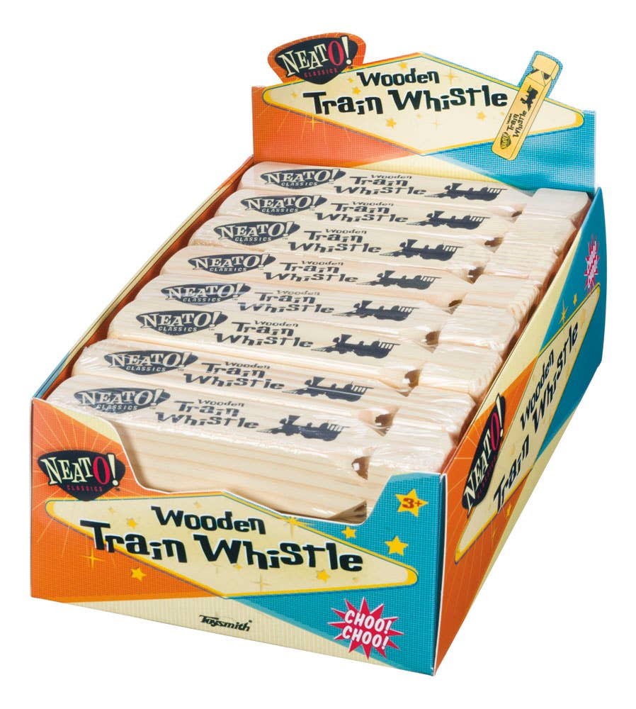 Toysmith - Neato! 7.5" Classic Wooden Train Whistle